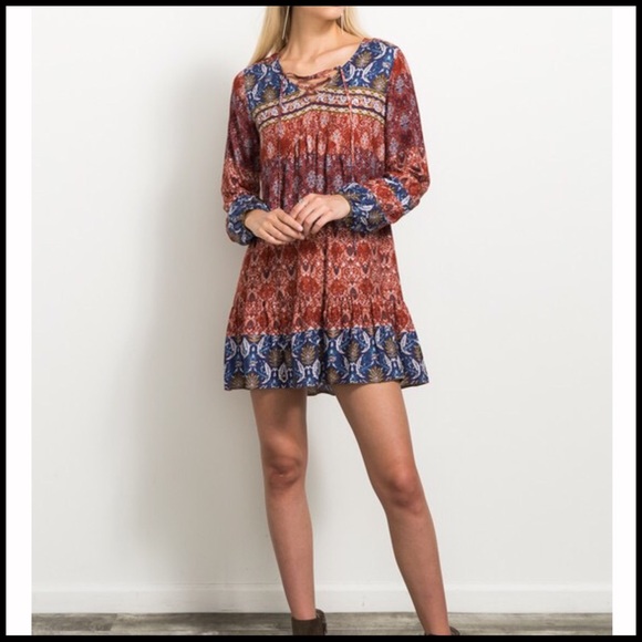 Boho Print Dress - Picture 3 of 6